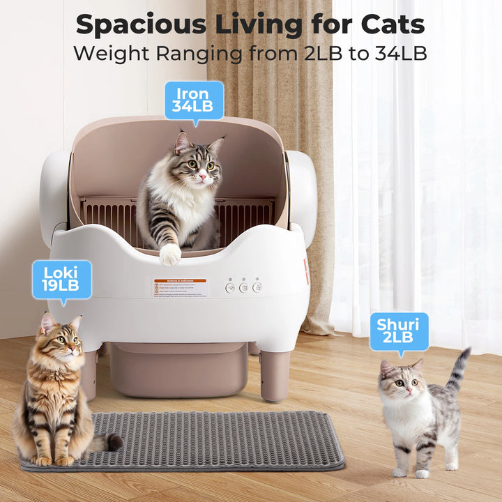 EverestPaw® Self Cleaning Litter Box